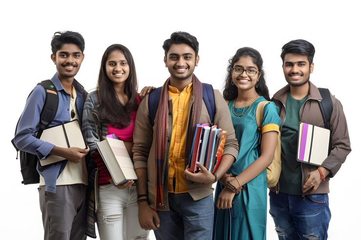 Students studying together preparing for competitive exams